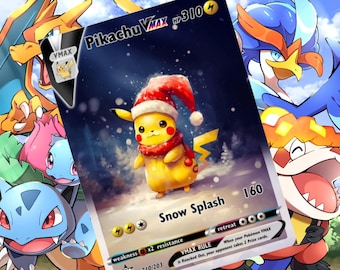 Pikachu Vmax gx ex vstar custom card holographic