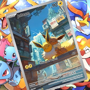 Carte Pokémon personnalisée holographique Voltali V ex gx vstar