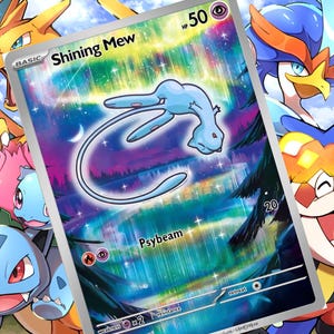 Shining Mew Ex Gx Vmax Vastro pokemon aangepaste kaart holografisch