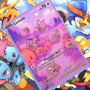 Lechonk V gx vstar ex pokemon aangepaste kaart holografisch