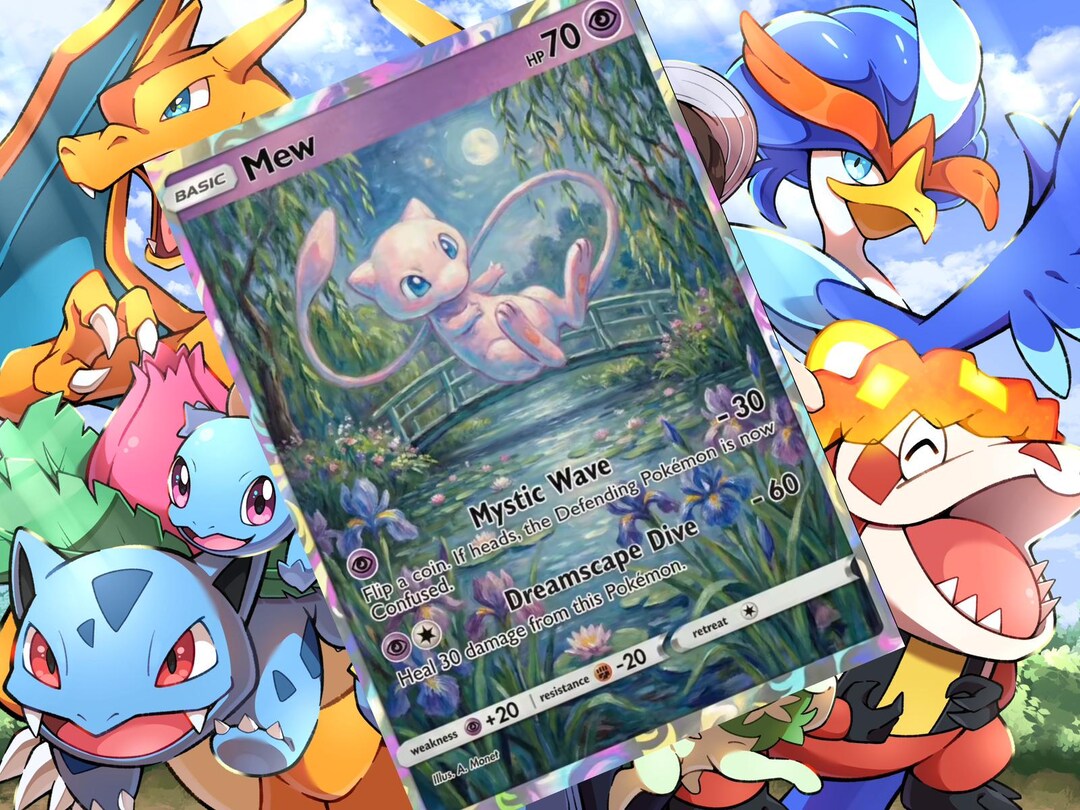 Febee Pokemon Mew V Ex Gx Vsstar Pokemon Custom Card Holographic - Etsy Canada