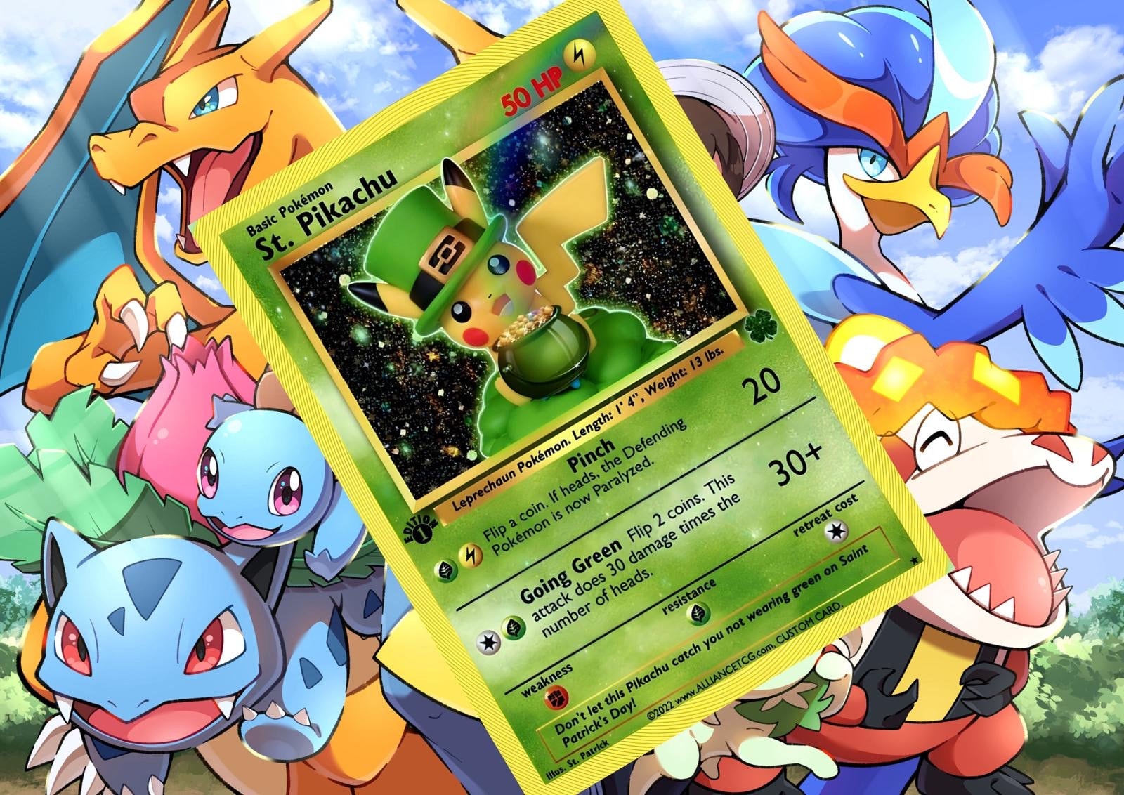 St Pikachu V Gx Vstar Ex Pokemon Custom Card Holographic - Etsy