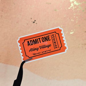 ATEEZ Atiny Village Ticket KPOP Sticker