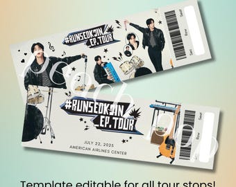 RUN SEOKJIN Ep. Tour Embroidered Bag Strap - Etsy