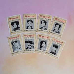 ATEEZ Inspired Wanted Poster KPOP Sticker