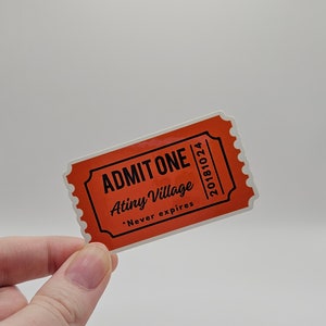 ATEEZ Atiny Village Ticket KPOP Sticker