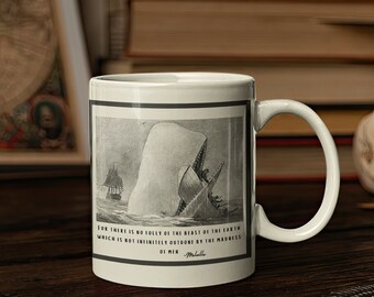 Book Lover Gift Moby Dick Melville Quote Gifts Literary Humor Mug Bookish Humor Gifts Witty  English Teacher Gift Classical Literature Gift