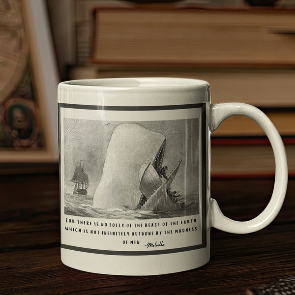 Book Lover Gift Moby Dick Melville Quote Gifts Literary Humor Mug Bookish Humor Gifts Witty  English Teacher Gift Classical Literature Gift