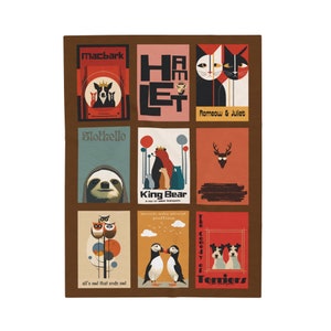 Funny Shakespeare Wildlife Blanket: Literary Theater Gift image 10