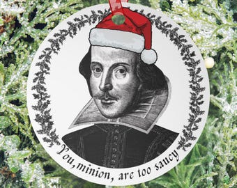 Shakespeare Insult Christmas Ornament: Humorous Literature Gift