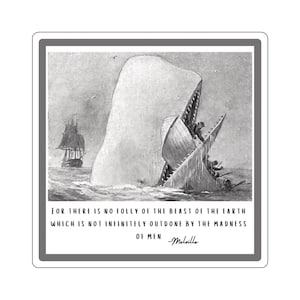 Buch-Liebhaber-Geschenk Moby Dick Melville-Zitat Geschenke literarischer Aufkleber Bookish Humor-Geschenke Witziges Englisch-Lehrer-Geschenk Geschenk der klassischen Literatur