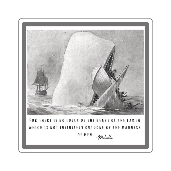 Book Lover Gift Moby Dick Melville Quote Gifts Literary Sticker Bookish Humor Gifts Witty English Teacher Gift Classical Literature Gift