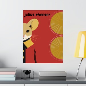 Shakespeare Gift Julius Caesar Poster Funny Shakespeare Literary Gift for Theater Lover Theater Kid Book Lover Mid Century Modern Decor Mice