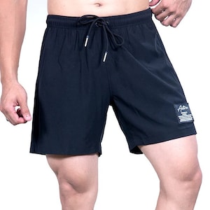 Astire Olive Green and Black Signature Shorts, Men Sports Training Running Bodybuilding Workout Fitness Shorts Gym Pants Work
