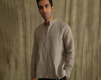 100% Linen Cotton Long Sleeve Shirt Casual Linen Shirt Classic Cotton Linen Shirt With Buttons Linen Clothing For Men’s Shirt For Weddings