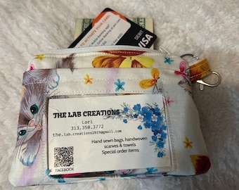 ID Wallet with zippered top