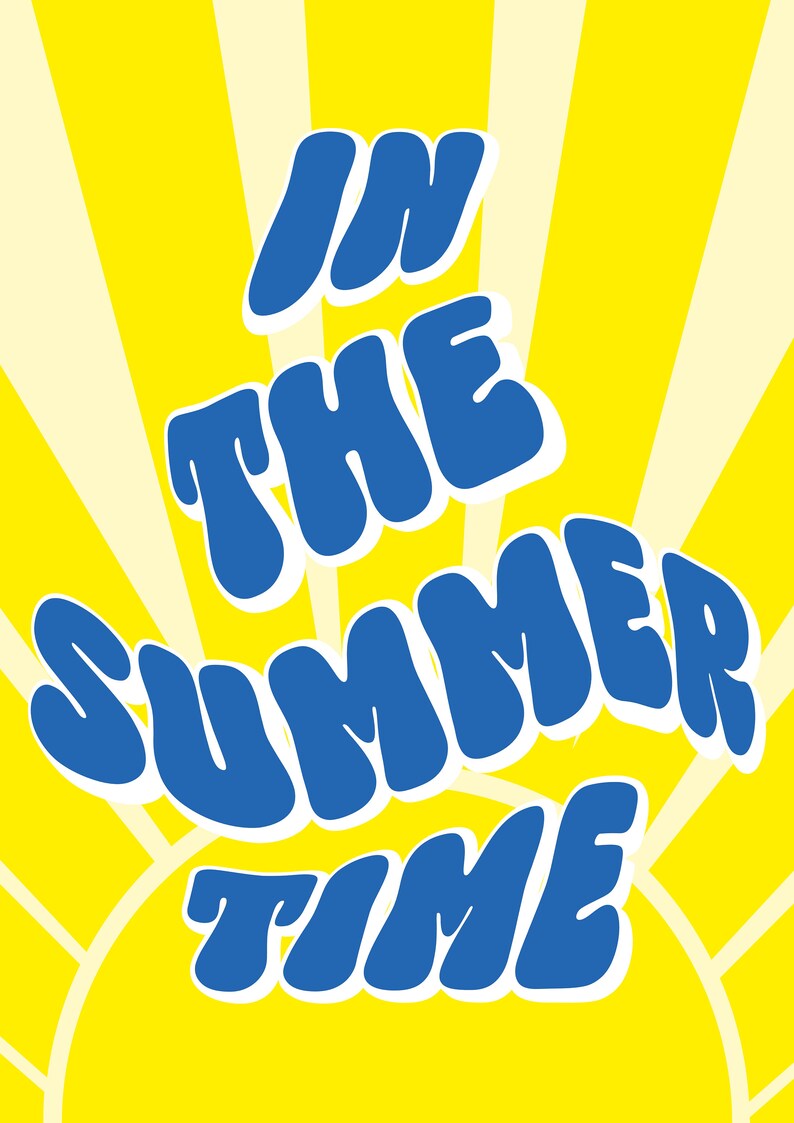 Mungo Jerry in the Summertime Print Summer Poster Summertime Lyrics