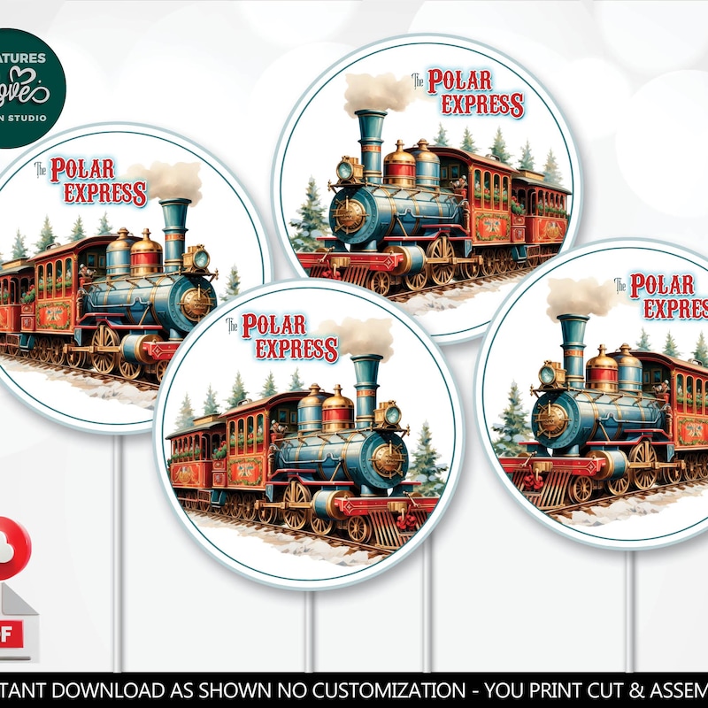 Polar Express Train Cutout Etsy