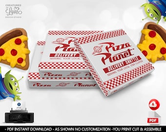 Toy Story Pizza Planet Cookie Box Label Pizza Planet Mini Pizza Box Favor Label Toy Story Birthday Party Decor Digital Download Printable TS