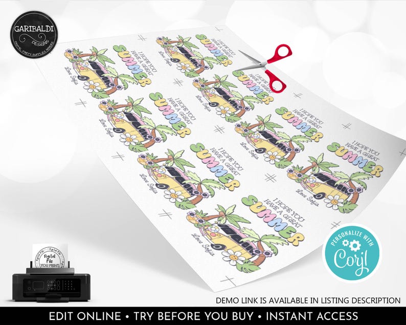 Editable Last Day of School Tags End of Year Friends Gift Tag Groovy ...