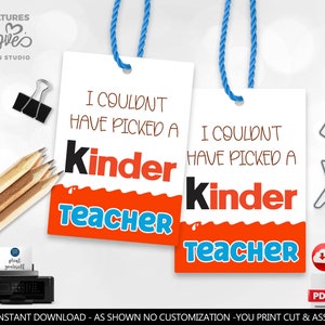 Teacher Appreciation Gift Tag Kind Teacher Gift Tag Employee Staff Boss Student School PTA PTO Volunteer Chocolate Tag Printable Digital SA