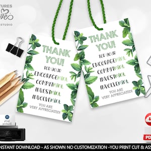 Teacher Appreciation Gift Tags Mint Tag Mint Gum Employee Staff Boss Student School PTA Volunteer Nurse Mint Candy Printable Favor Tag SA