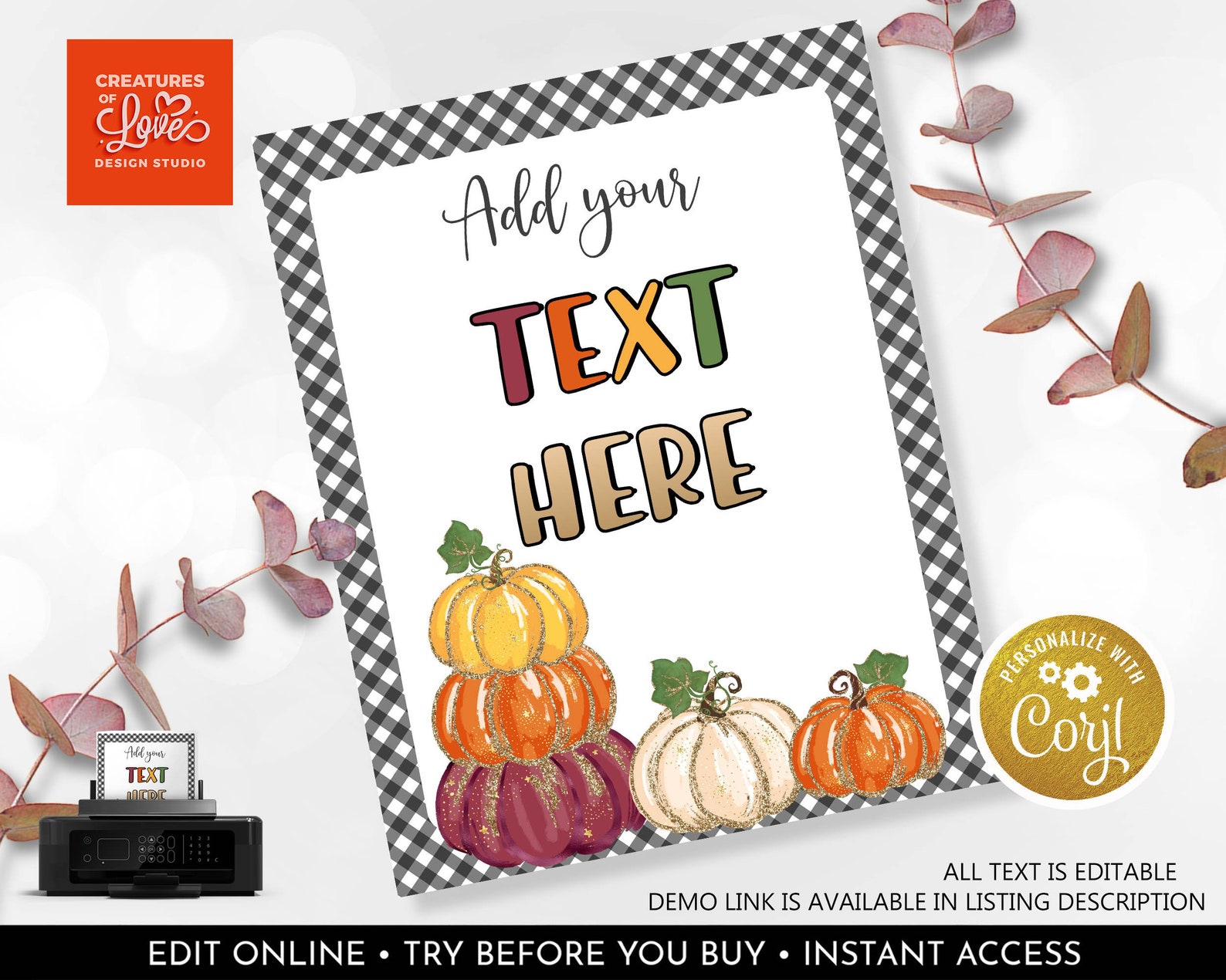 Editable Thanksgiving Sign Pumpkin Sign Thankful Teachers Staff School ...