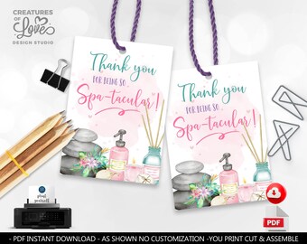 Teacher Appreciation Tags Thanks for being Spa-tacular Gift Tag Employee Staff Boss School Volunteer Coworker Nurse Friend Spa Gift Tag SA