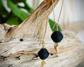 Black and Gold Earrings