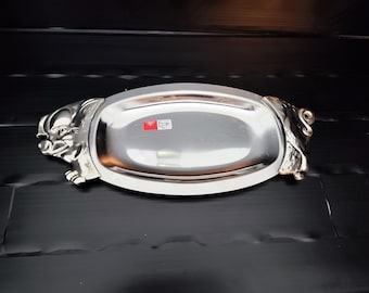 Bandeja para servir BMF (modelo "Pig") Bandeja para servir/acero inoxidable, diseñada por Fritz Nagel/Vintage de los años 70/80.