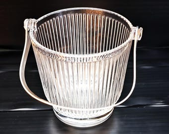 WMF vintage ice cube container/ice bucket/ice bucket with silver-plated handle/1970s