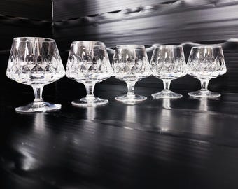 5 x Cognac snifters Peill and Putzler from the Granada series/lead crystal, mouth-blown / 1960s-70s