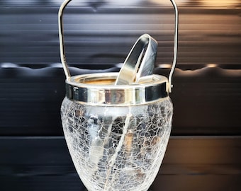 WMF Eiswürfel Behälter 50er Eis-Ei, Bowle, Eis, Eiskübel, WMF, 60er Glas Eiswürfelbehälter