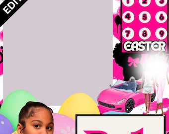 Custom Pink Vending Machine Template, Girl Birthday Gift, Girl Easter Basket, Canva Template