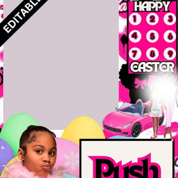 Custom Pink Vending Machine Template, Girl Birthday Gift, Girl Easter Basket, Canva Template