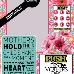 Mother’s Day Vending Machine Template, Pink MOM Template, DIY Vending Machine, Mom Vending, Canva Template, Vending Machine Template Bundle.