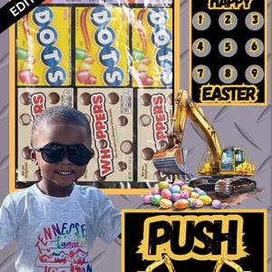 Custom Easter Vending Machine Template, Boy Birthday Gift, Boy Easter Basket, Canva Template, Easter Vending Machine, Easter Boy Basket