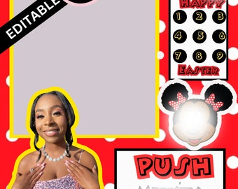 Custom 16x20 Girl Vending Machine Template, Girl Easter Basket, Canva Template, FRONT Design Only, Message Me Special Request.