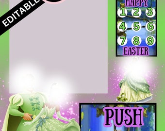 Custom 16x20 Princess Vending Machine Template, Girl Birthday Gift, Girl Easter Basket, Canva Template