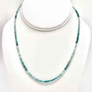 Natural Grandidierite Faceted Gemstone Beaded Necklace