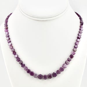 Hexagonal Star Ruby Gemstone Statement Necklace