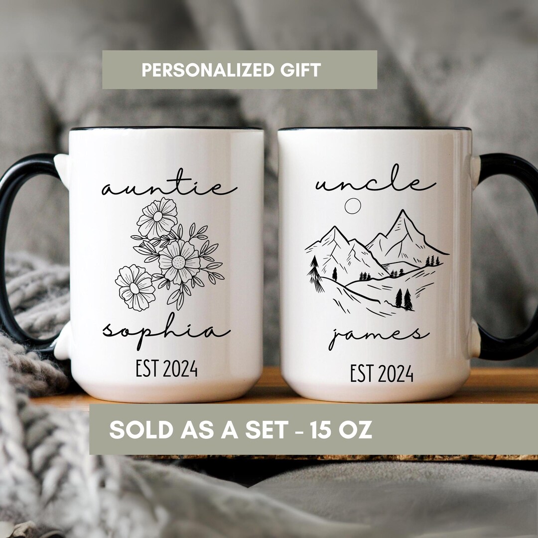 Personalized Promoted to Aunt and Uncle Est 2026, Custom Pregnancy ...