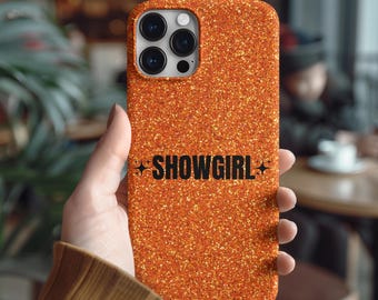 In my Showgirl case iPhone 16 15 14 Pro Max Samsung Galaxy, TS12 album Gift, Orange Show Girl Phone Case for Concert, New Album accessories