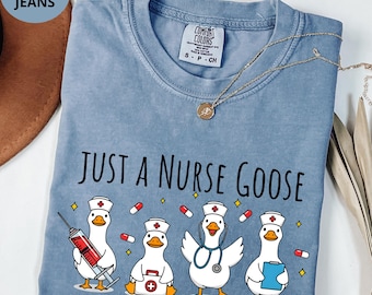 Comfort Colors Nurse Silly Goose Shirt, Silly Goose Nurse Shirt, ER Nurse Shirt, RN Nurse Shirt, Nurse Practitioner Tee, Nurse Appreciation