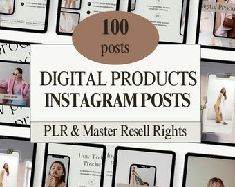 Instagram Post Templates Digital Products Canva Instagram Template Master Resell Rights Done For You Social Media Templates PLR IG Resell