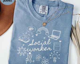 Komfort Colors® Sozialarbeiter Shirt, Komfort Colors® Sozialarbeiter Geschenke, Abschlussfeier Sozialarbeit, Schulratgeber Shirt, MSW Geschenk, LSW Geschenk, LMSW Geschenk