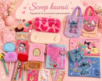 Kawaii Surprise Scoop – Schattige schrijfwaren en accessoires (30-35 artikelen)