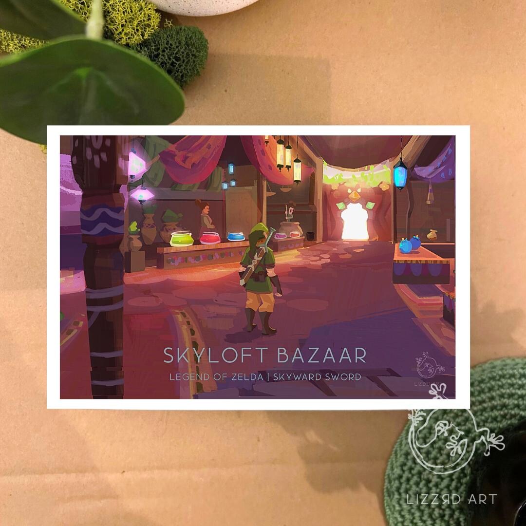 Legend of Zelda Skyward Sword-inspired - Physical Mini Art Print (4 X 6 ...