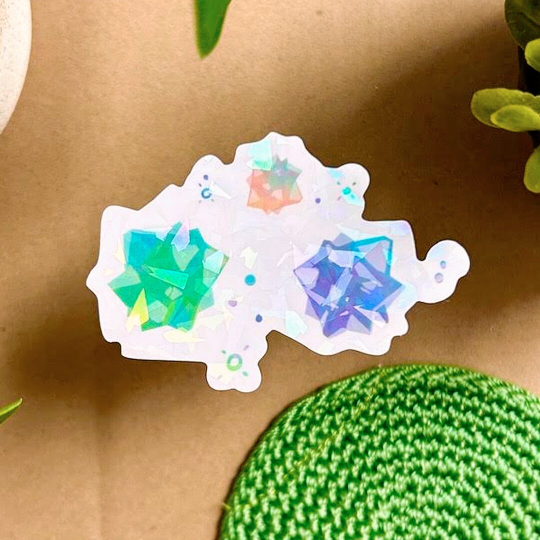 Star Fragments Galaxy Inspired - Holographic Vinyl Sticker - Etsy