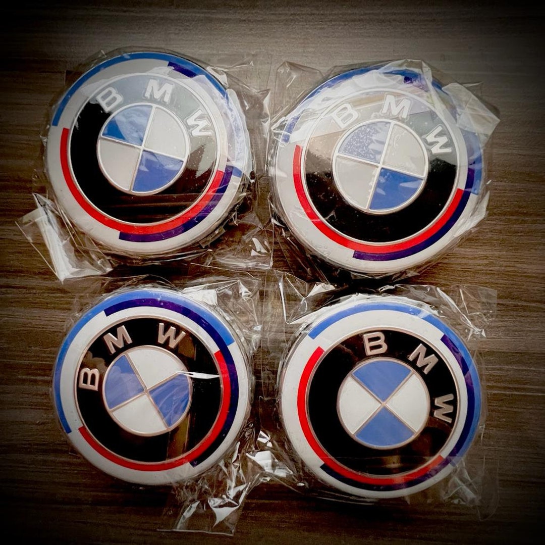 BMW 50th Year Anniversay Tire Hubcaps Logo Emblems Caps Etsy